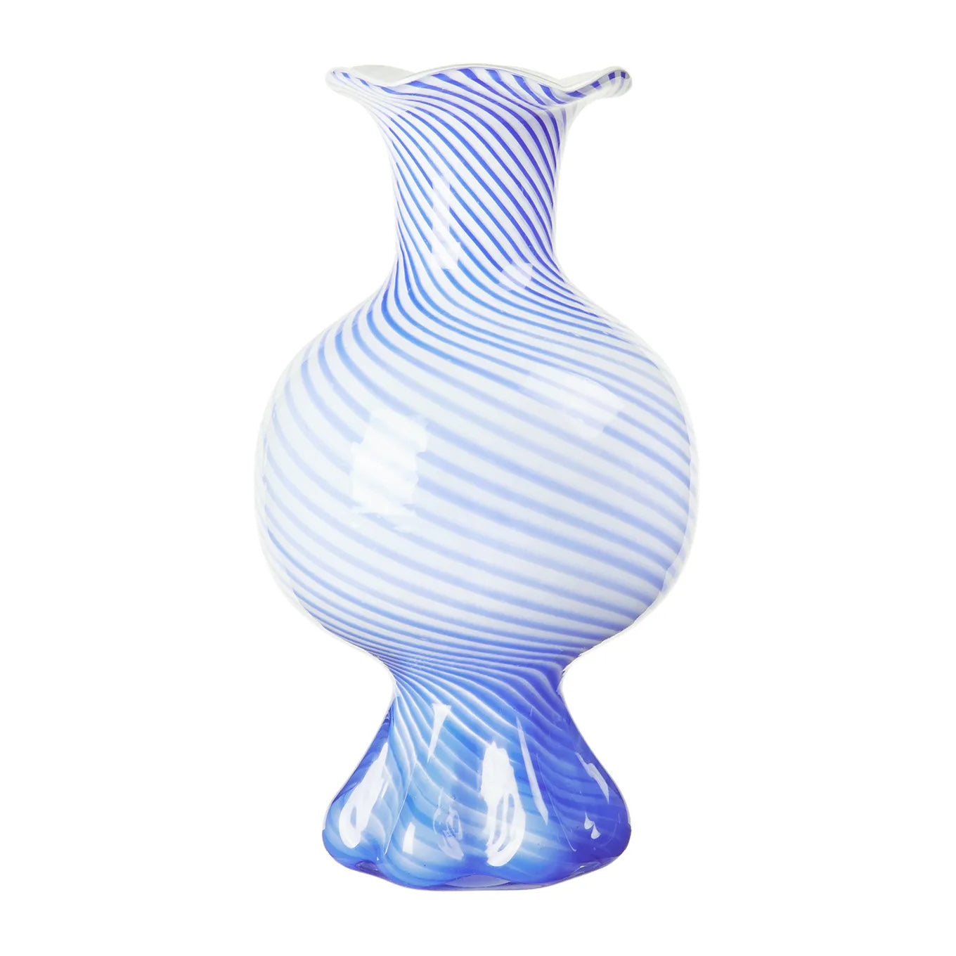 Mella vas 30 cm Intense blue-off white