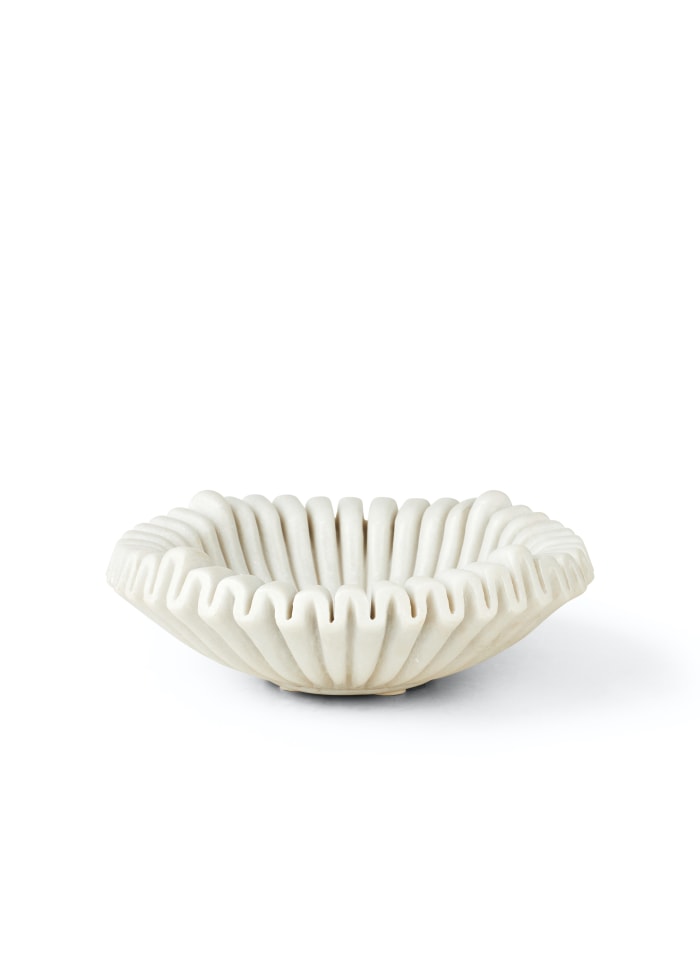 Marblelous Scallop bowl 30x9 cm